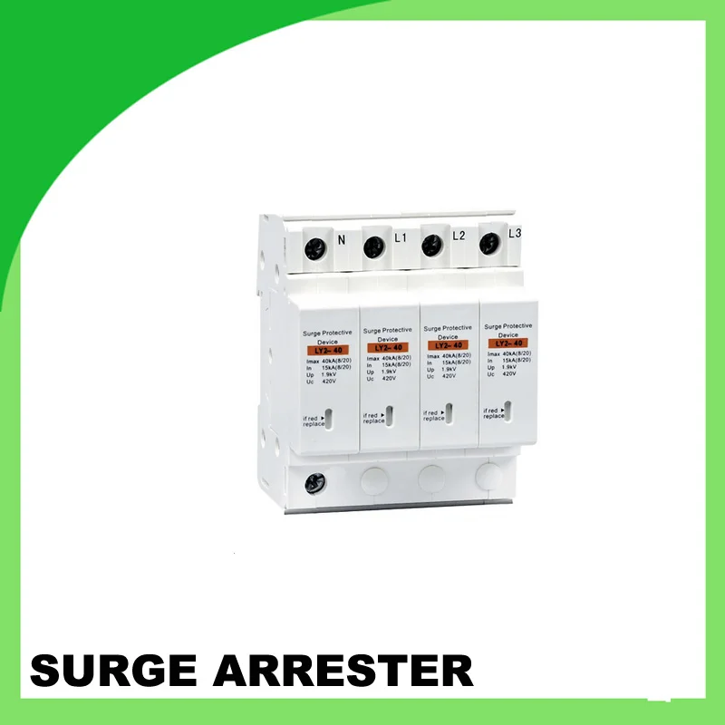 

Ly2-40 420V 15-40ka 4pole Surge Arrestors Lightning Surge Protector