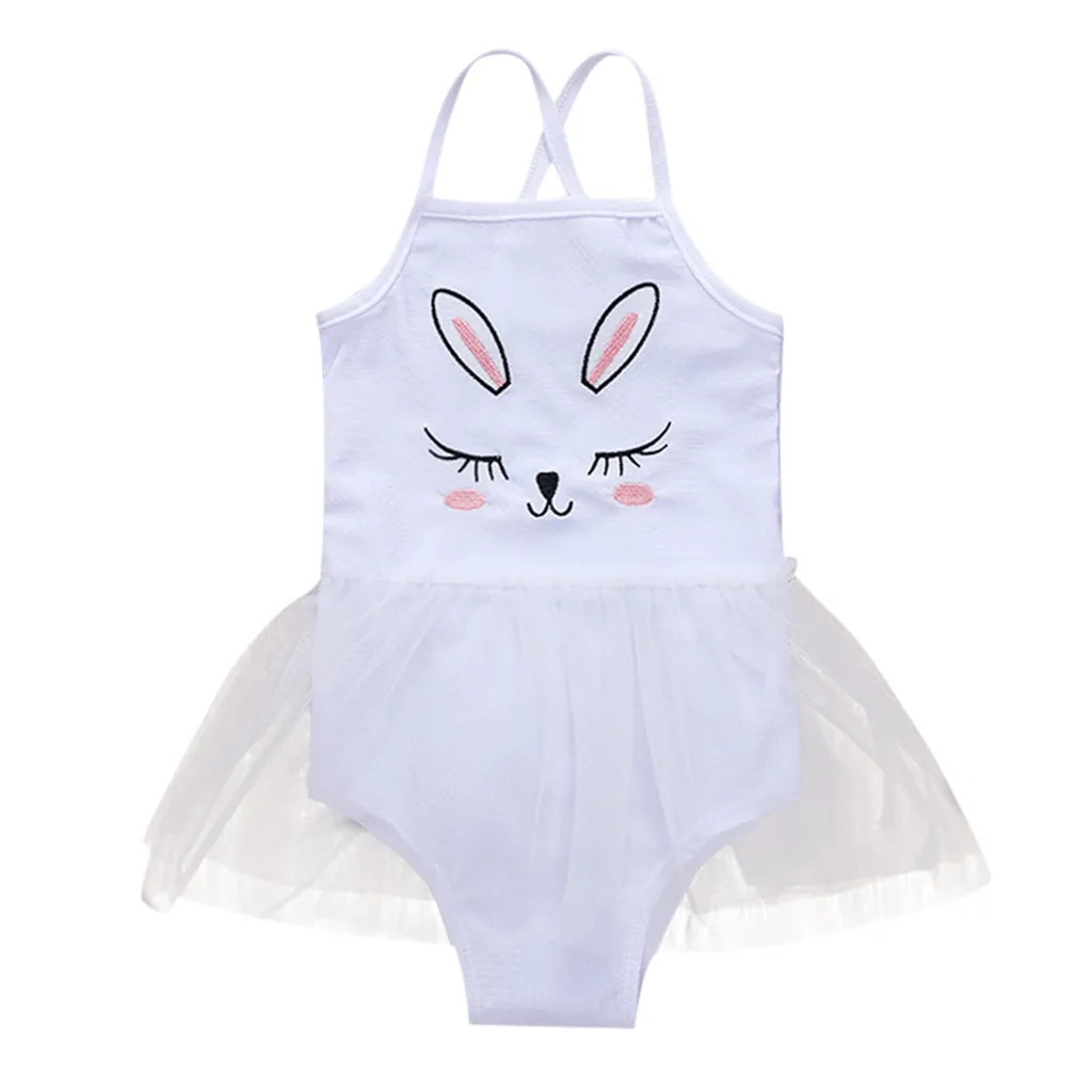 

Summer Children Swimwear fo Girls Kids Polyester One Piece Swimsuits Bathing Suit Bikini Beach rabbit Swimsuit K0314