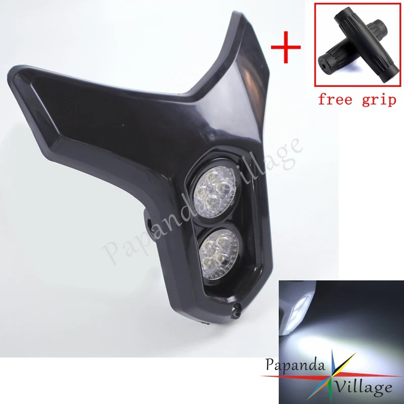 

Dual Twin LED Headlight Front Running Lamp LED Light Mask for Gas Gas Beta Streetfighter EXC WR TTR SMR Naked Bike