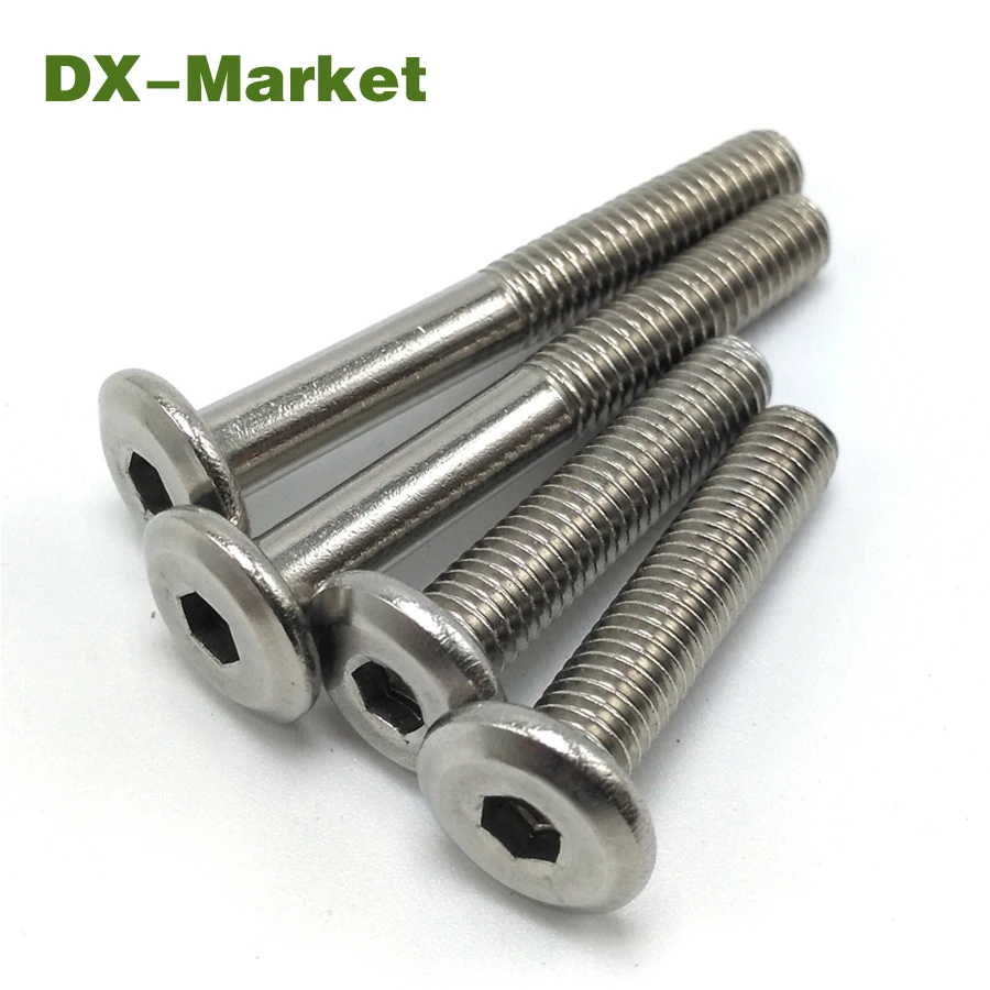 M8x10mm 100mm 304 нержавеющая сталь плоская головка болта sus304 мебельные крепежи M8