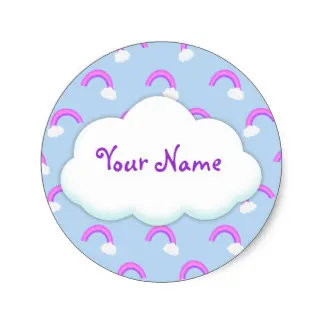 

2.8cm Custom Purple Rainbow Stickers