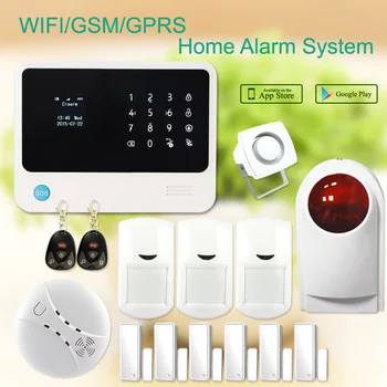 

G90B plus gsm wifi burglar Alarm systems security home gsm wifi gprs APP controlled alarm system & home WiFi intruder alarm kit