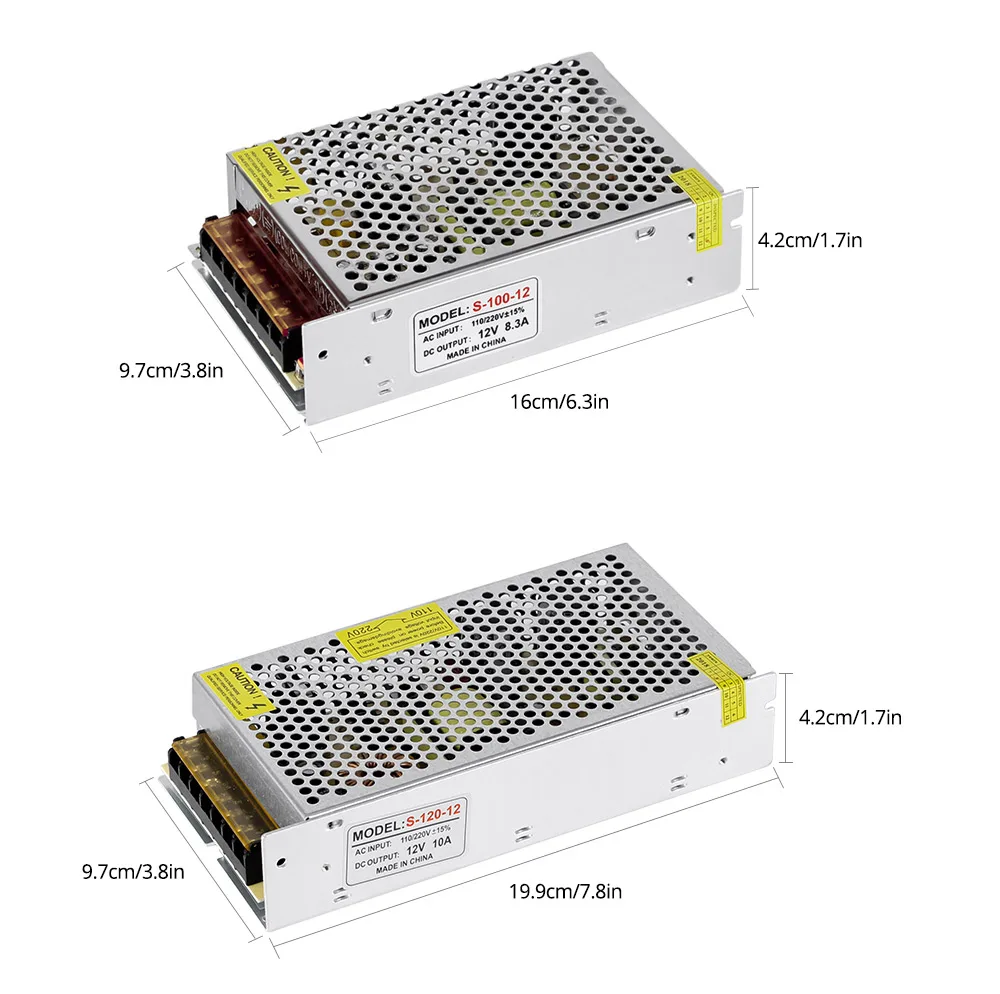 12 В импульсный источник питания Светильник ing трансформатор 5A 10A 20A для светодиодной ленты Светильник СВЕТОДИОДНЫЙ Драйвер адаптер 60 Вт 120 Вт 240 Вт 360 Вт AC110/220 В