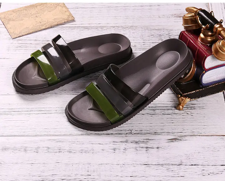 Hot Selling Men Slides Summer Beach Cool Men Outdoor Indoor Dual Purpose Flat Slipper Bathroom Antiskid Slippers (11)