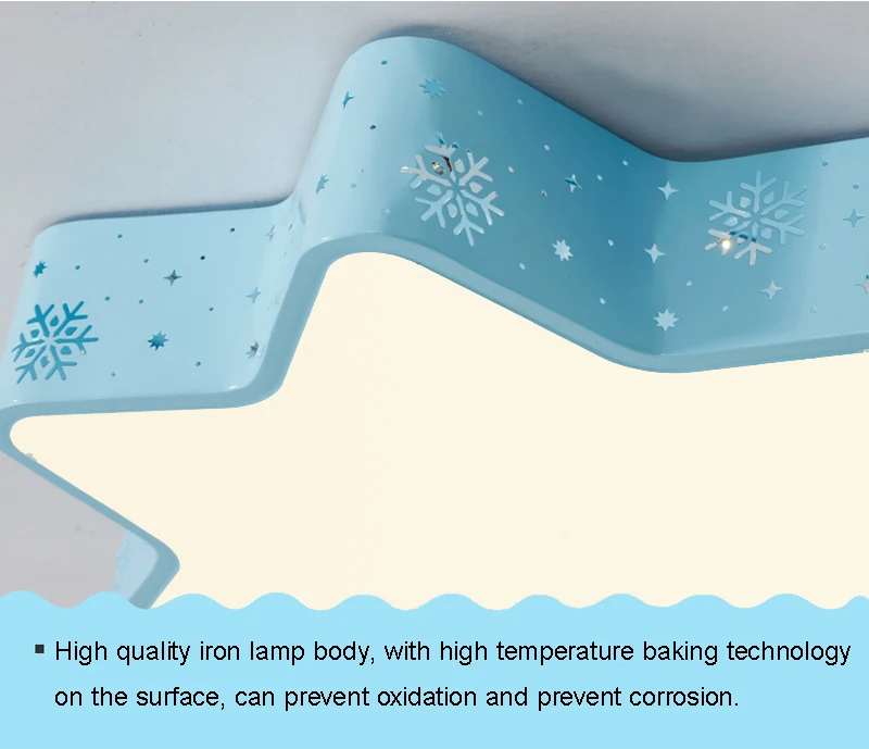 Современный полый железный Звездный детский светодиодный потолочный светильник для спальни, домашний декор, столовая детская розовая Снежная акриловая потолочная лампа