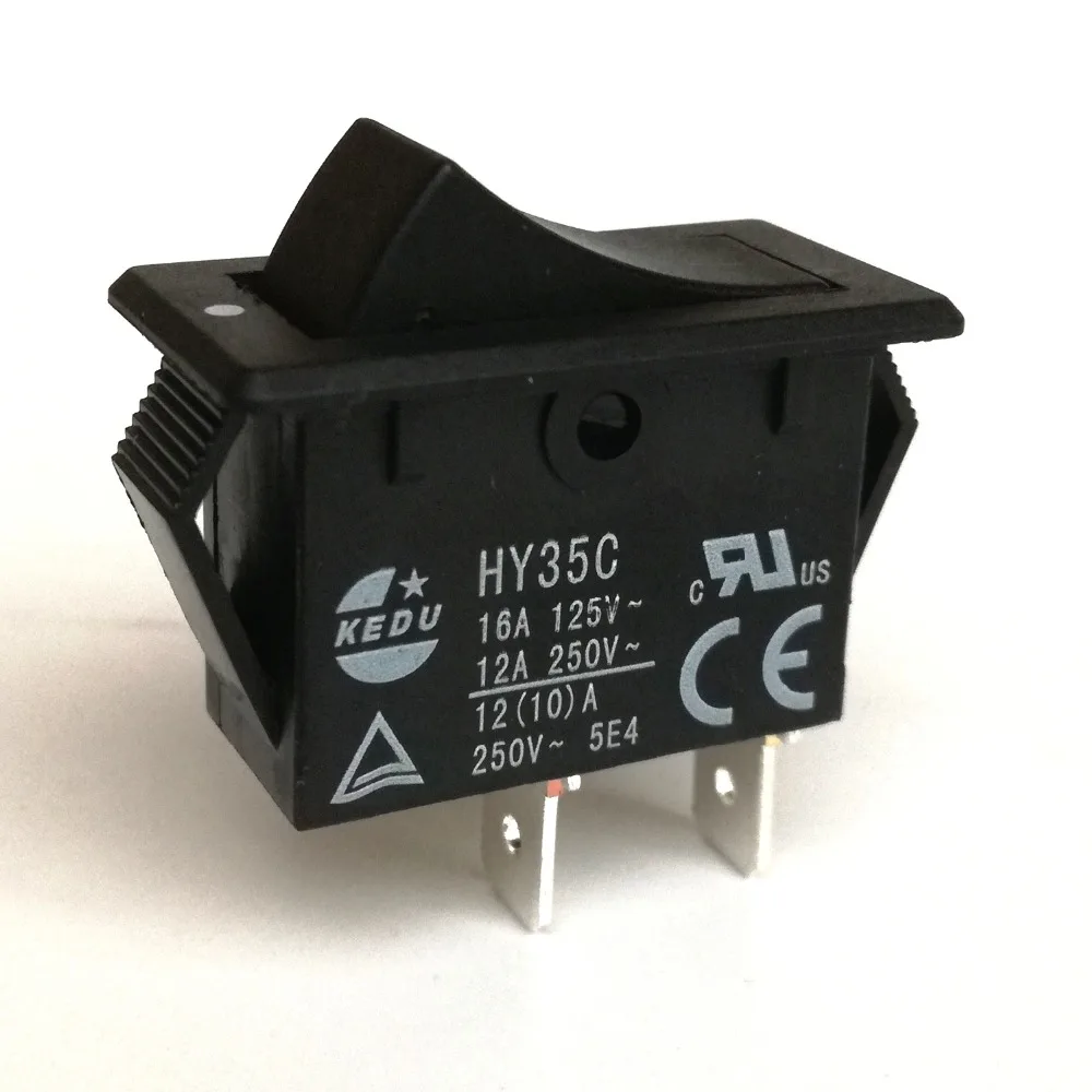 KEDU HY27C2-1 16A/125V 12A/250V Industrial  Lock On Trigger Pushbutton Switch 