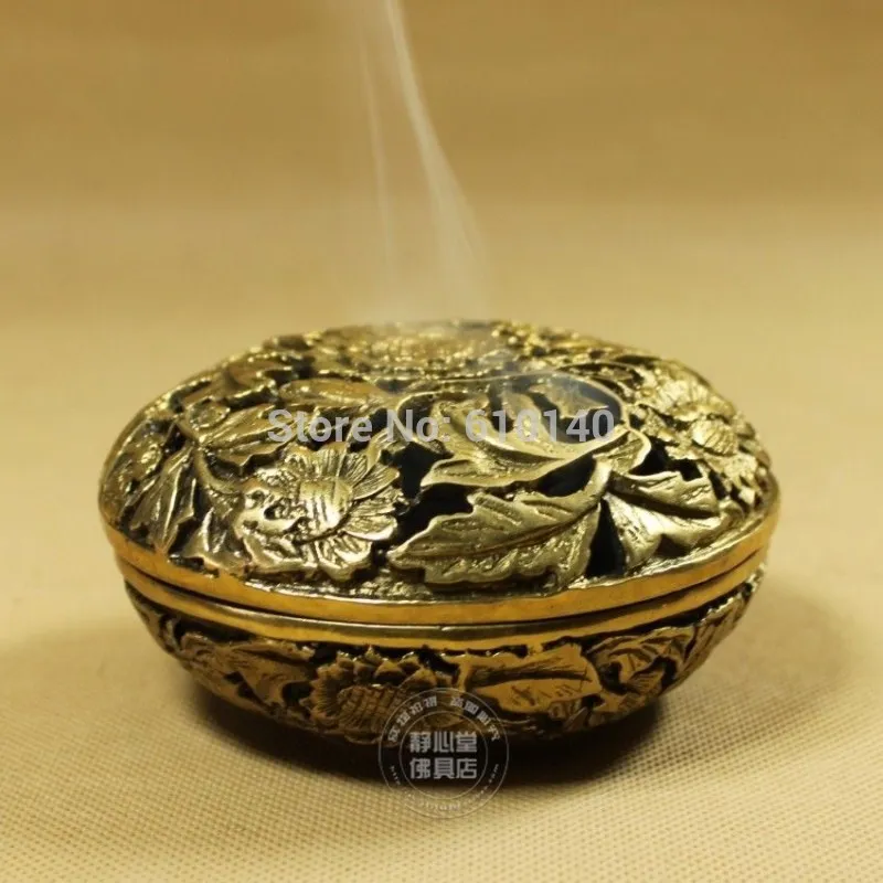 

Shen censer wholesale sandalwood incense smoke burner stove copper lotus tray