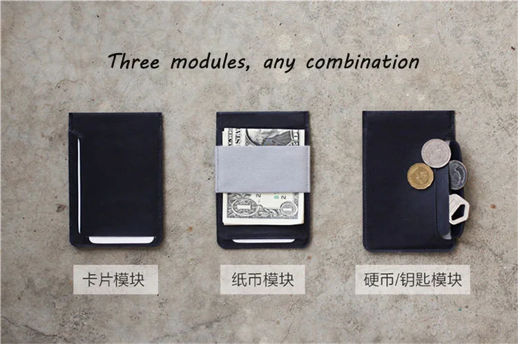 KEMY MAG модульный креативный Магнитный комбинированный пластиковый чехол-держатель для кредитных карт, Короткий Мужской кошелек и кошелек