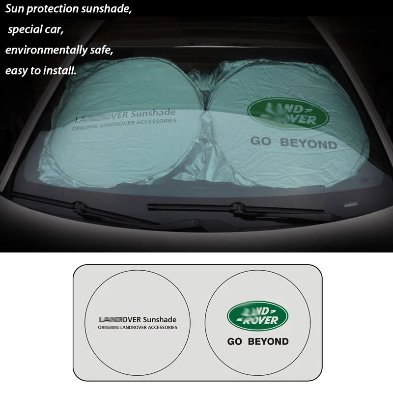

1pcs 150X70cm Protector Visor Sun Shade Fornt Rear Window UV Windshield Cover Block Shields Film Car Sunshade for Land Rover