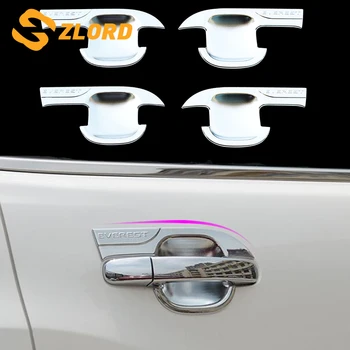 

Zlord ABS Chrome Car Door Handle Bowl Protection Cover Trim Stickers for Ford Everest Endeavour Raider 2015 - 2018 Accrssiores