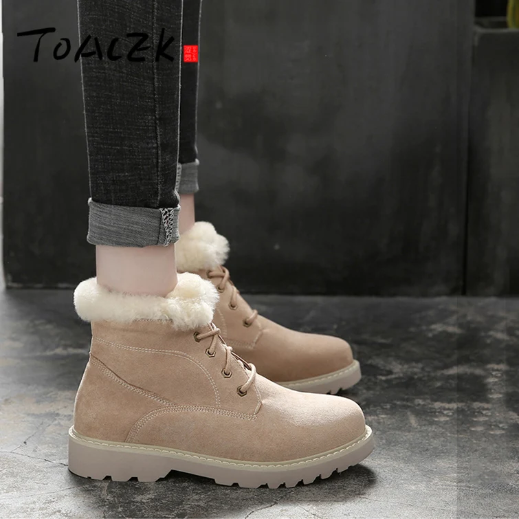 

Snow boots women's new short tube warm non-slip cotton shoes winter plus velvet fur one women's boots