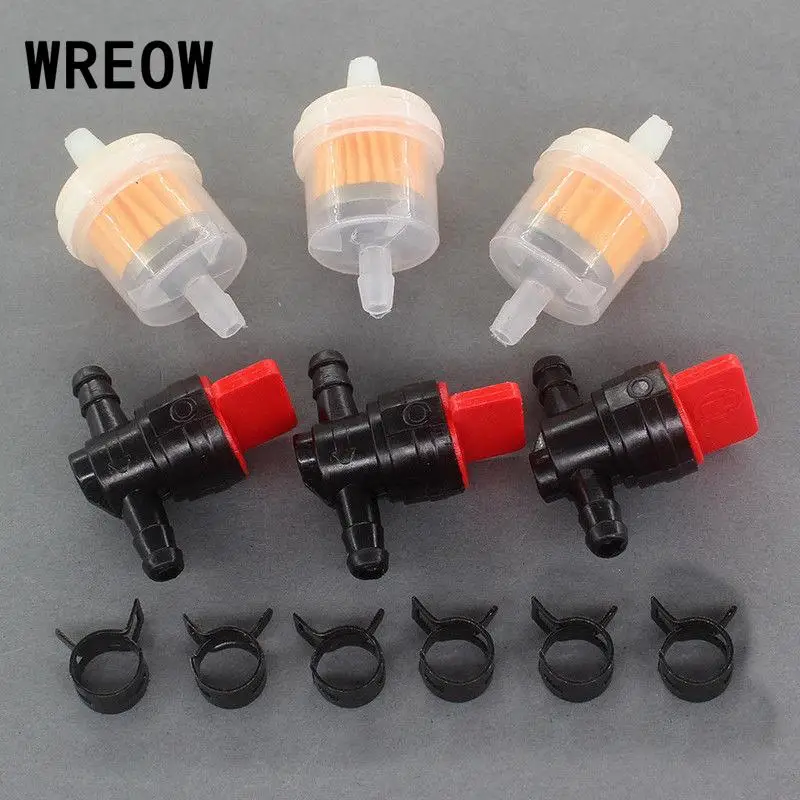

1/4 Inch Replacement Tool InLine Fuel Gas Filter Shut CutOff Valve Clamp for Scooter Carburetor Fit For 494768,697947,698183