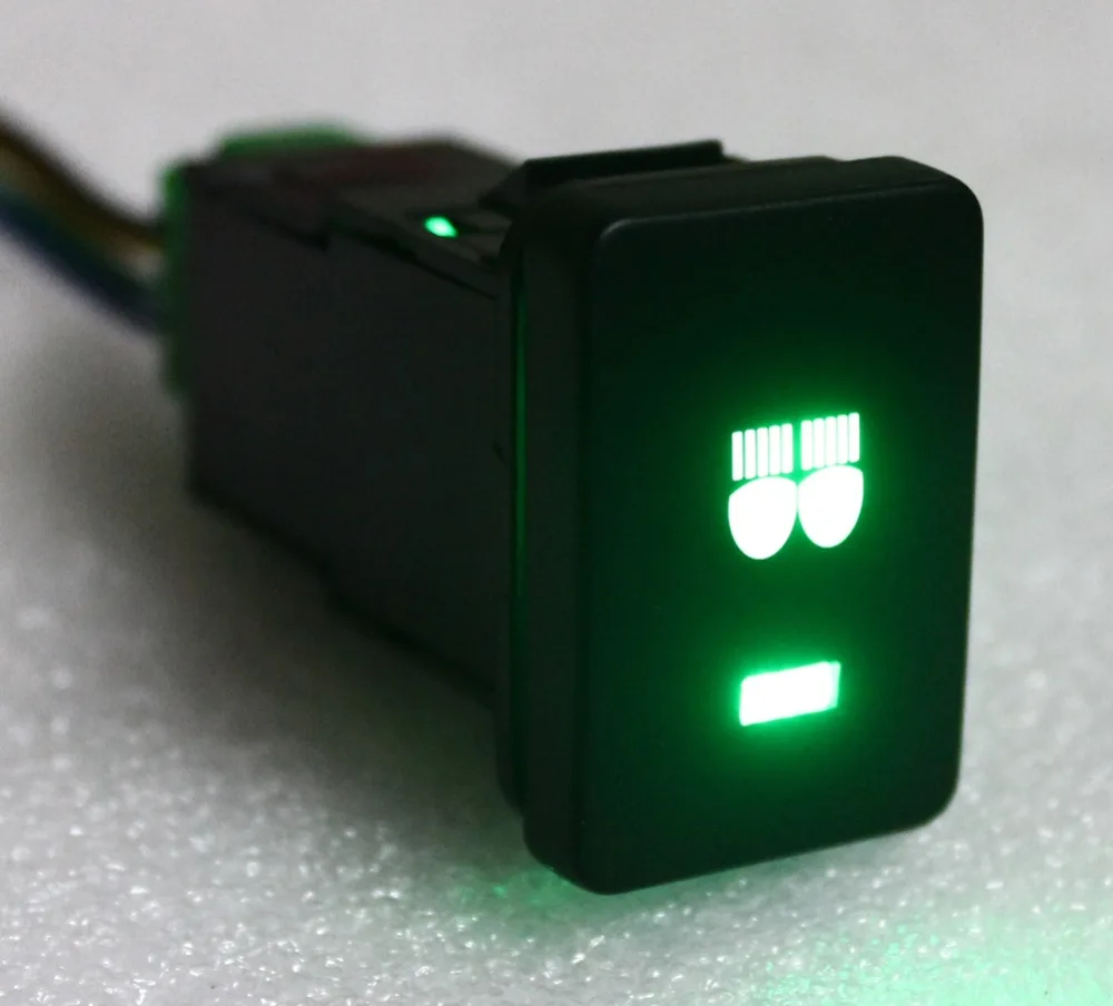 DRIVING LIGHTS Push Button Car ON OFF Switch 12 Volt 3 Amp DIY Green