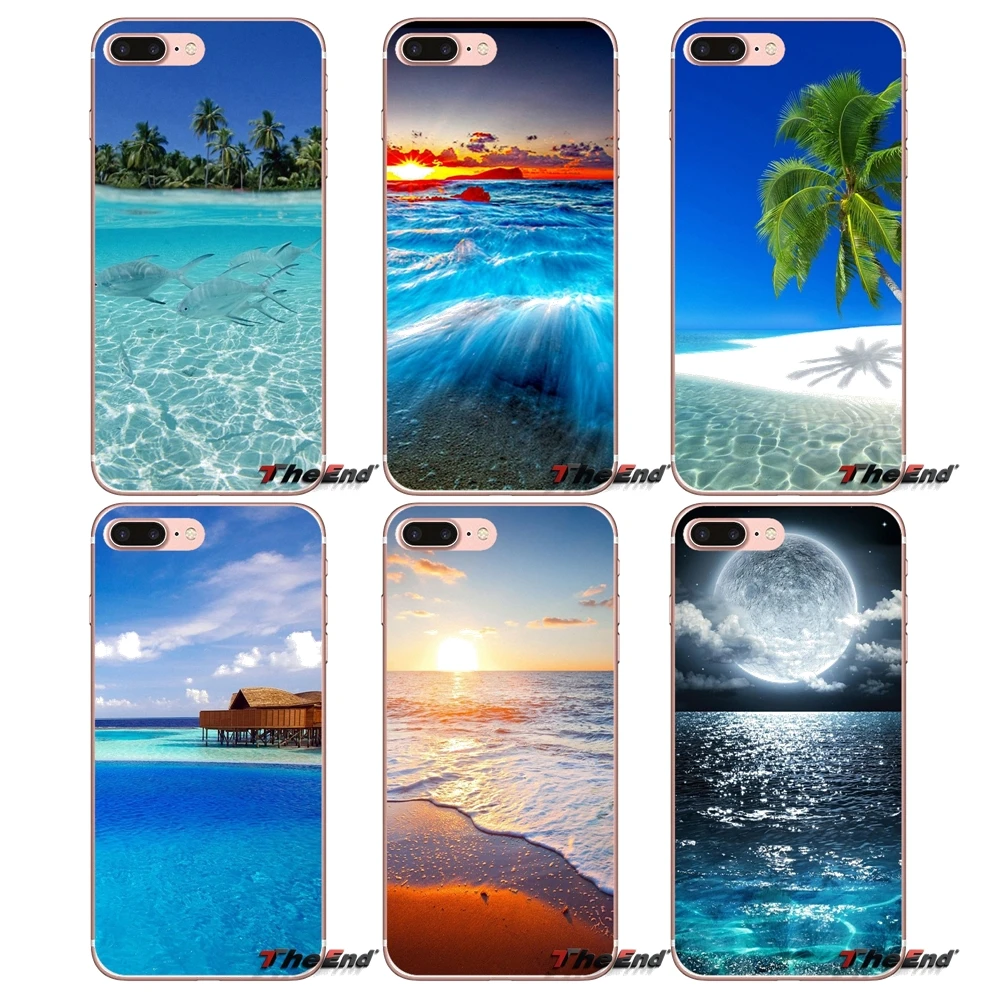 

Silicone Shell Cases summer ocean Seascape For iPhone X 4 4S 5 5S 5C SE 6 6S 7 8 Plus Samsung Galaxy J1 J3 J5 J7 A3 A5 2016 2017