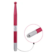 Ручка для тату, макияжа для губ 5 шт красный макияжная ручка с микролезвием аппарат для татуажа для перманентного макияжа бровей татуировки ручка-держатель игл