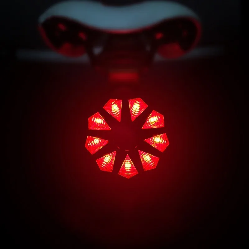 

GENIU Bicycle Flashlight Bike Rear Light Nine Drill Bright 4 Modes Cycling Safety Tail Light For Bicycle
