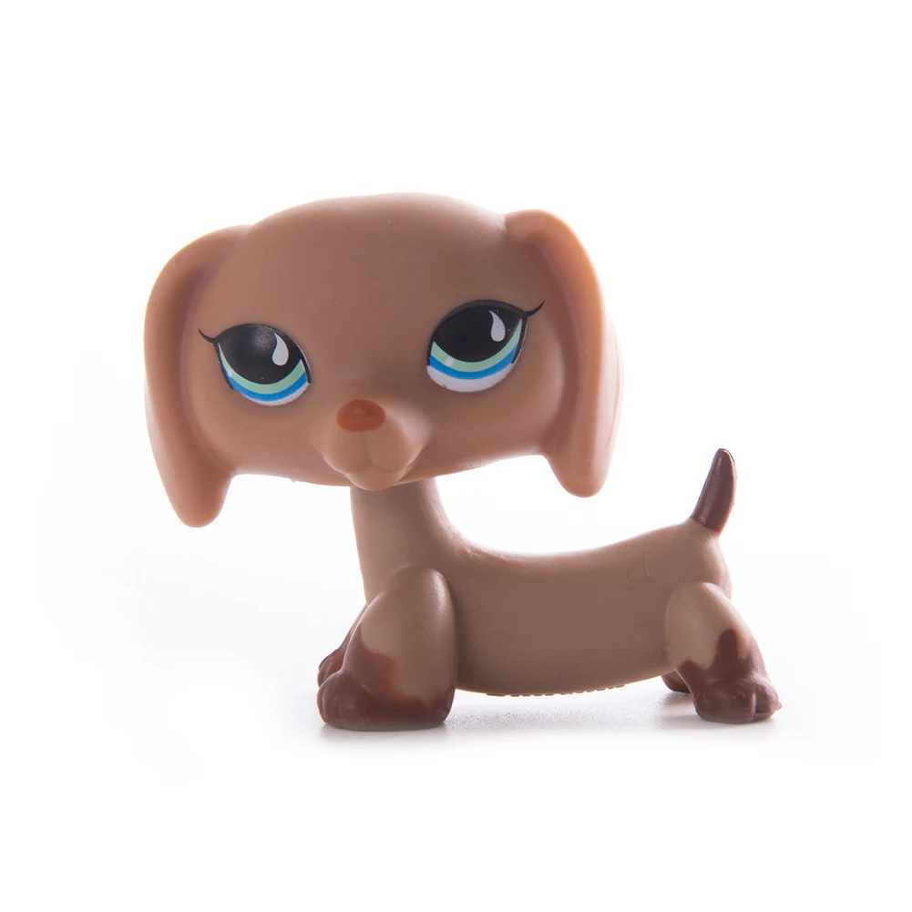 

Rare animal pet shop lps toy dog dachshund brown 556 675 original figure collie cocker spaniel great dane child gifts