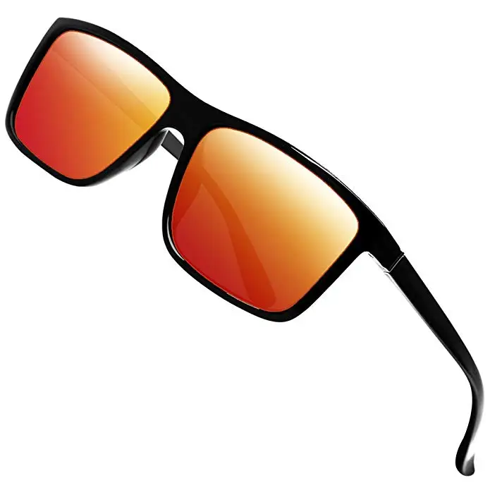 Поляризованные солнцезащитные очки для мужчин, мужские солнцезащитные очки для вождения, прямоугольные Винтажные Солнцезащитные очки для мужчин/женщин, Spuare, очки Gafas De Sol - Цвет линз: Red