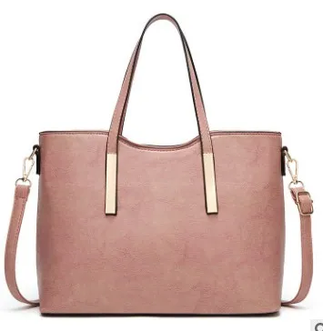 Роскошная Брендовая женская сумка через плечо, мягкие сумки с ручками сверху, женская сумка-тоут, высокое качество, вместительные женские сумки C963 - Цвет: Розовый