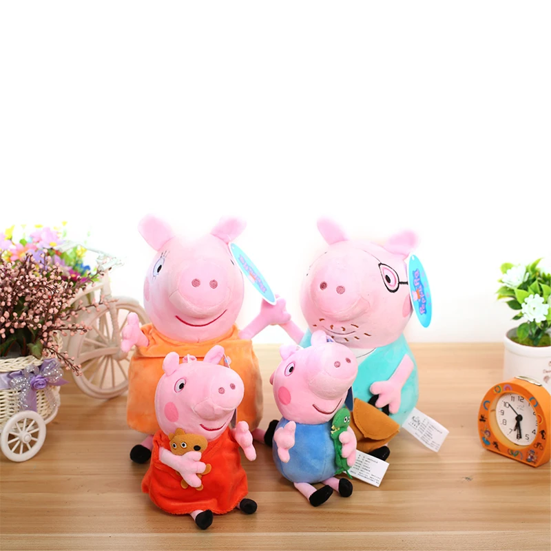 Натуральная Свинка Пеппа Семейные Плюшевые игрушки Peppa George Pig Семейные игрушки для детей куклы для хобби и мягкие плюшевые игрушки Новогодние подарки