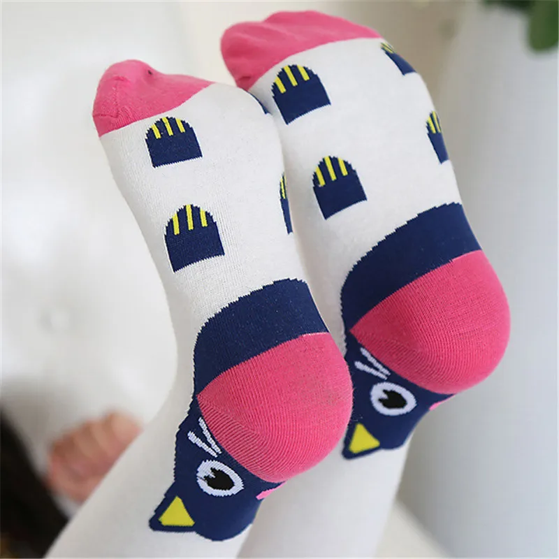 Kids Pantyhose Toddler Tights Kids Leggings Spring Autumn Cotton Tights For Girls Cartoon Cat Girls Baby Tights Pantyhose Fashion Knitted Cute Kids Stocking Baby Pantyhose