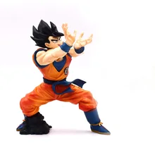 19cm Dragon Ball Z Goku Super SaiYan Battle Version Figure PVC Collection Model Hot Toys Brinquedos for Christmas gift juguetes hazy beauty dragon ball gt figure rise standard super saiyan 4 goku vegeta figure juguetes brinquedos dolls toys figurals