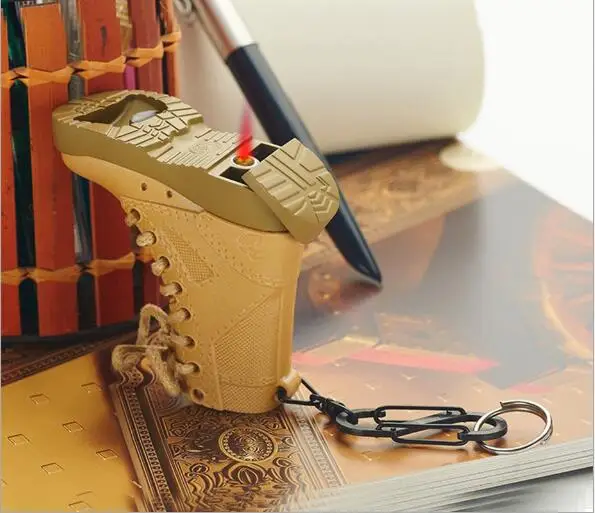 

New creative multifunction lighter key chain with beer bottle open windproof red fire lighter gasline lighter smoking accessory