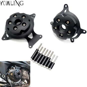 

2pc Motorbike Motorcycle Engine Stator Cover Engine Protective Cover For kawasaki z800 Z750 2013 2014 2015 2016 Z750 2007-2012