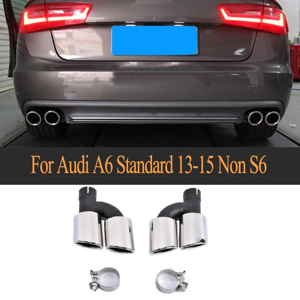 Stainless Steel Car Exhaust Muffler End Tips for Audi A6 Standard 2013
