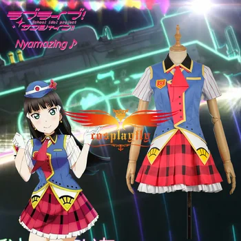 

Anime LoveLive!SunShine!! Aqours 3rd Single HAPPY PARTY TRAIN Kurosawa Dia Cosplay Costume Girls Outfit Hat Adult Women Clothing