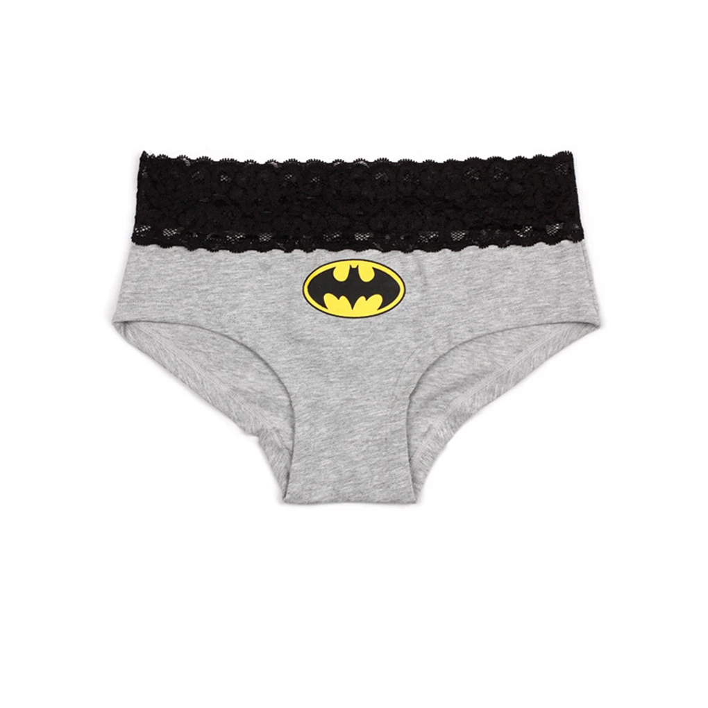 Man Boxers Sexy underpant Cotton Panties Shorts Cartoon Printing Superman Batman Lace Trim Women's Underwear Couple underwear - Цвет: Мятный