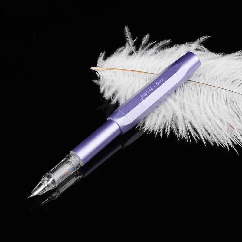 

1pcs 0.38mm Nib Kawaii Business Office Fountain Pen Creative Transparent Ink Signing Pens School Stationery Store Supplies 03882