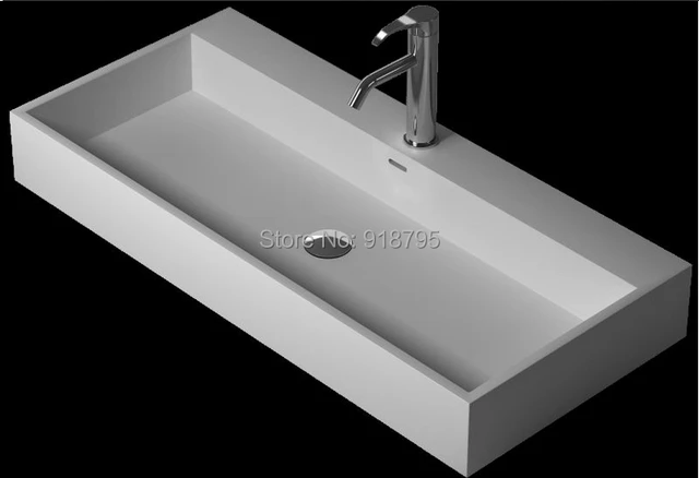 {Waschbecken rechteckig stein
65} Bad Matt Solid Surface Stein Waschen Waschbecken Rechteckig Unter ... | {Waschbecken rechteckig stein
65}