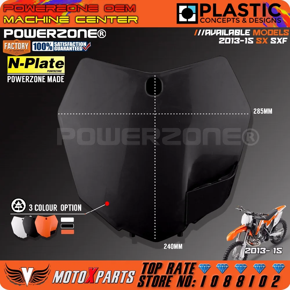 Передняя табличка с номером POWERZONE для KTM 2013 15 SX SXF XCF 125 250 350 450 EXC 530 XCW Кроссовый