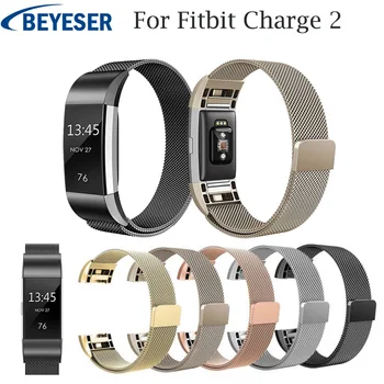 

watchstrap for Fitbit Charge 2 watch band replacement strap stainless steel bracelet link watchband for Fitbit charge2 wristband
