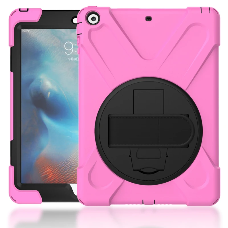 Чехол для Apple iPad Air 1 2013 release A1474 A1475 A1476 shell, ZAIWJ Safe Kids Armor на Мягкий противоударный силиконовый+ жесткий чехол