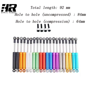 

2pcs RC4WD 1/10 84mm hole with spring metal avoiding shock Axial SCX10 D90 RC Rock Crawler METAL LIFT SUSPENSION SHOCKS 84mm