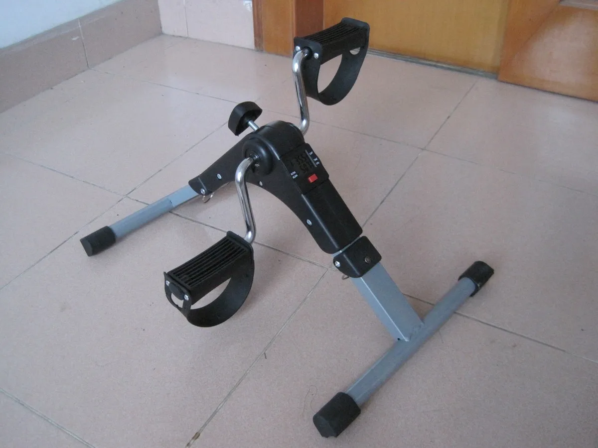 Портативный Педальный Тренажер для тренировки ног фитнеса машина мини велосипед Спорт Тренажерный зал оборудование Складная крытая