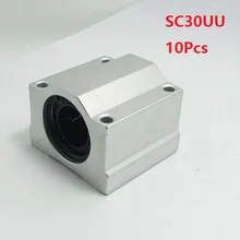 10 pçs/lote SC30UU SCS30UU 30mm unidade caso linear bloco de guia linear do eixo linear blocos para CNC router rolamento 3D peças de impressora