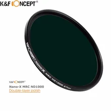 K&F CONCEPT 67/77/82mm Waterproof ND1000 Super Slim Multi-Coated Glass Neutral Density ND1000 Camera Lens Filter for DSLR Camera