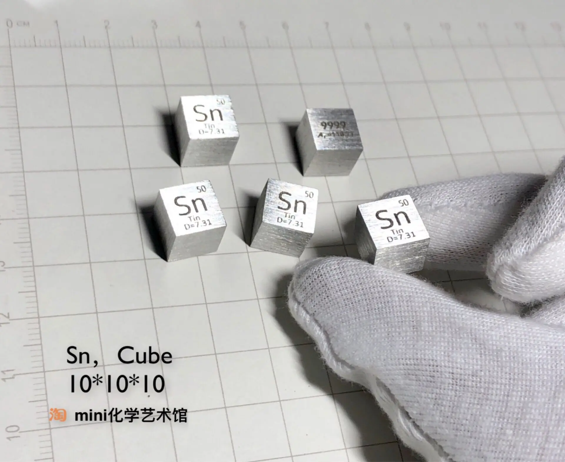 

Customized Tin Cube Metal Tin Target Tin Cube Periodic Phenotype Cube Sn 9999