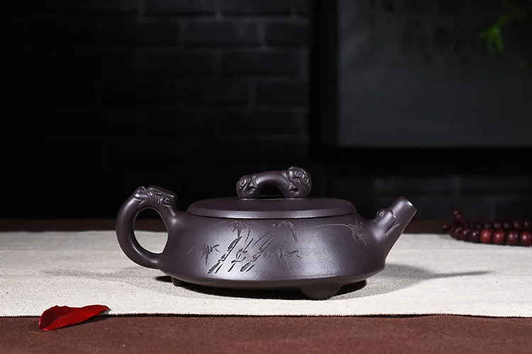 200 мл настоящий Yixing Zisha чайник известное сырье ручной работы металлический пурпурный грязь большой рот Дракон Камень чайник кунг-фу чайник