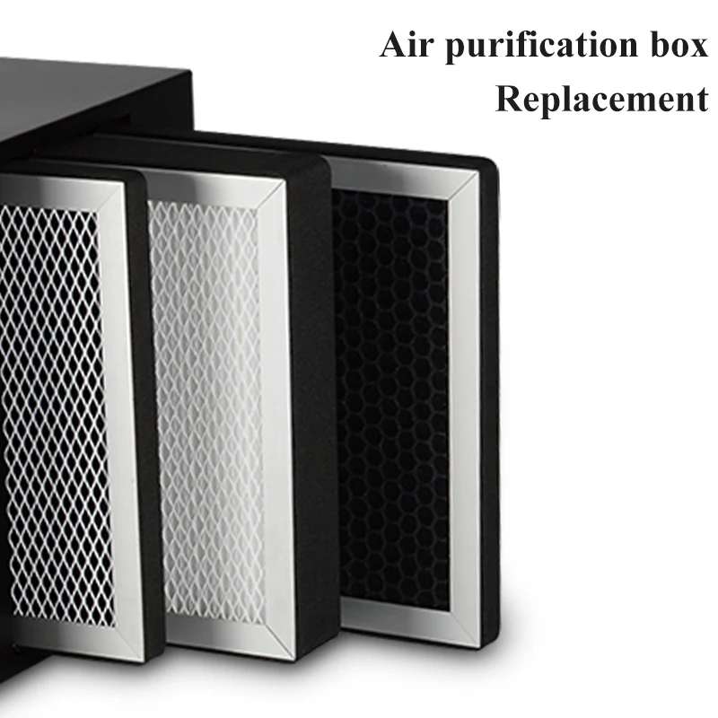 

Filter replacement for Air purification box with actived carbon, metal air purifier, high efficient hepa filter to remove PM2.5