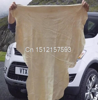 

Promotion Gift ! Shammy Sheepskin Washing Sponge Chamois Genuine Leather Cloth Drying Cleaning Towel Absorbent Free Shipping