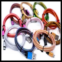 1 м Алюминий сплав тканевый usb кабель с нейлоновой оплеткой данные micro usb кабель зарядного устройства наборы аксессуаров для телефонов для samsung s4 s6 s7 для htc