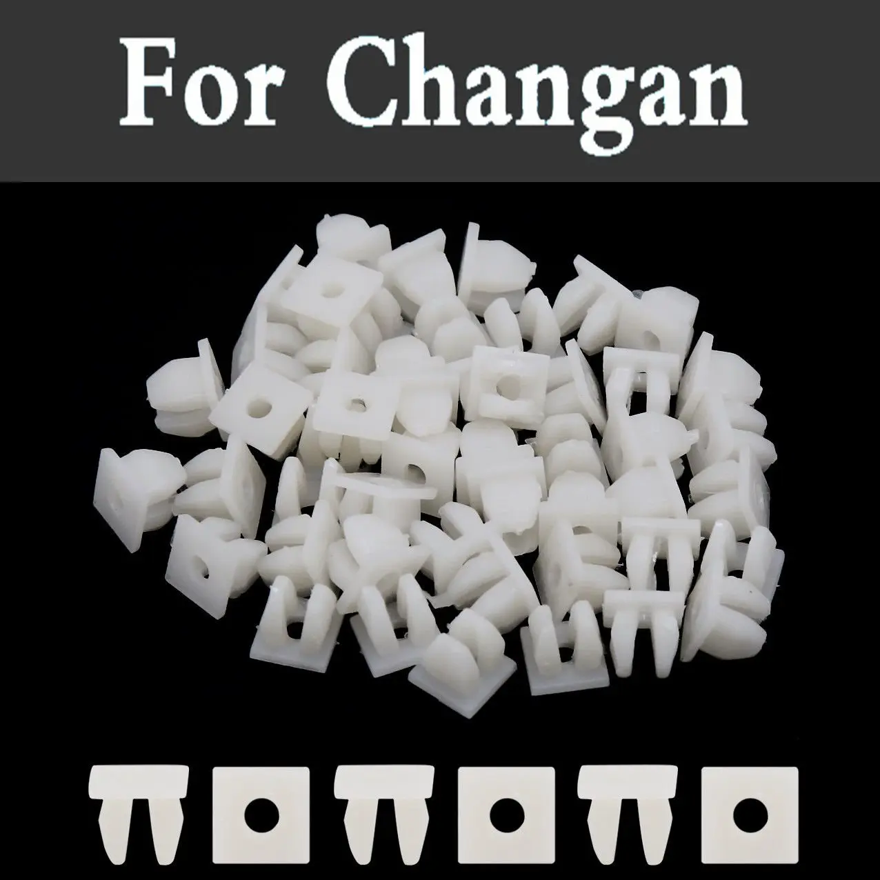 

100pcs White Square Auto Bumper Fastener Rivets Retainer Clips For Toyota Camry Solara Celica Celsior Century Corolla Fielder