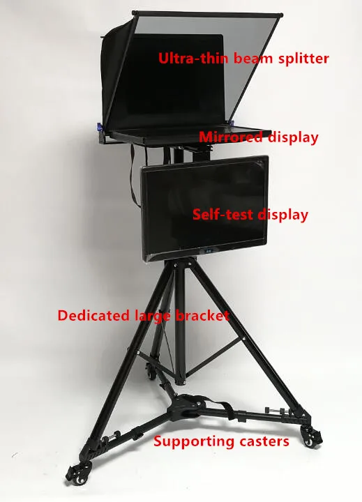 YISHI 20 дюймов складной портативный телепромптер для микро-класса модератор надпись с двойным дисплеем Teleprompter