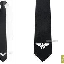 Wonder Woman Symbol Мужской Жаккардовый тканый тонкий узкий 2," галстук 6 см галстук для свадебной вечеринки галстук для жениха запонки LK037M