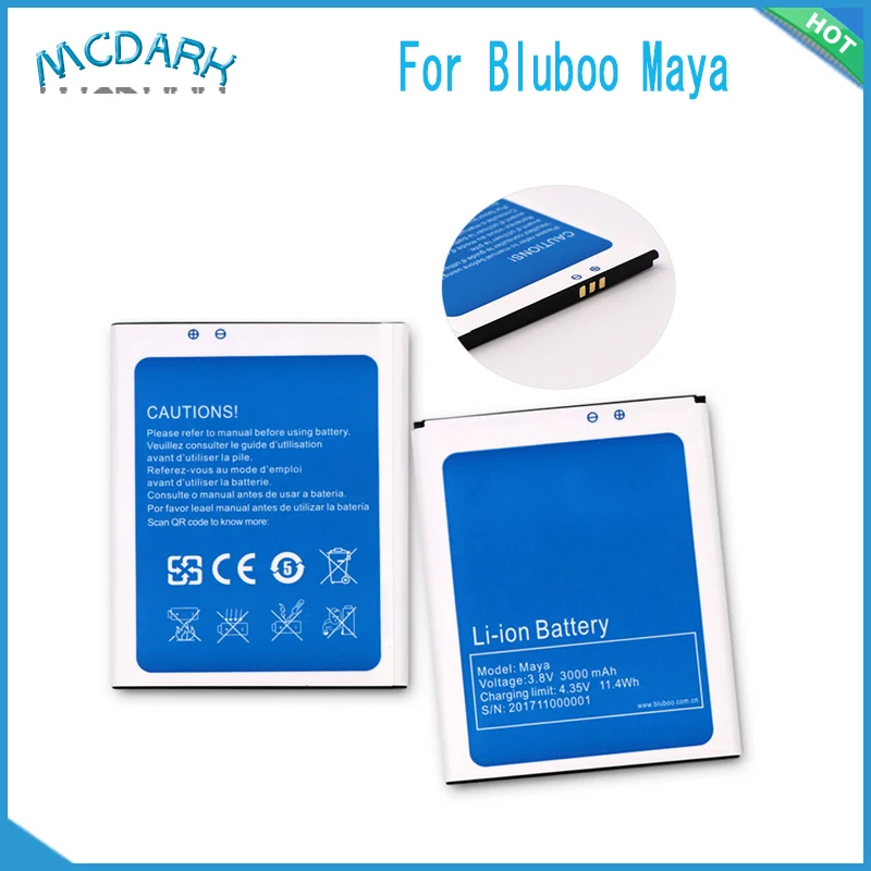 

Mcdark 3000mAh Hight capacity for Bluboo Maya Battery For Bluboo Maya Cell Phone Replacement Batteries Rechargeable