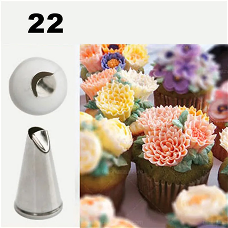 

#22 Daisy Flower Cream Cakes Decorating Tips Stainless Steel Icing Nozzles Baking Tools For Cupcakes Dessert Decorators